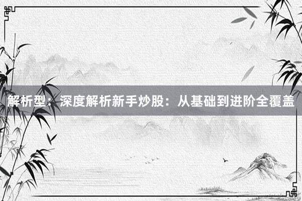 解析型：深度解析新手炒股：从基础到进阶全覆盖