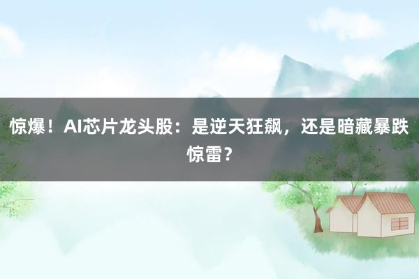惊爆！AI芯片龙头股：是逆天狂飙，还是暗藏暴跌惊雷？